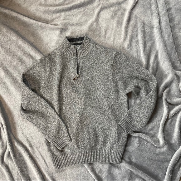 Daniele Blasi gray 1/4 zip wool sweater - Picture 11 of 12